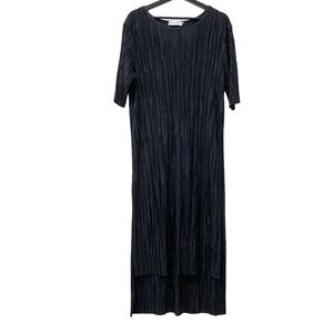 India Gray Semi-sheer Black Dress